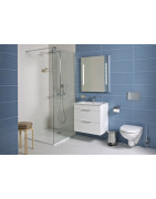 Spintelė Jika Cube, su praustuvu, dviejų stalčių, balta