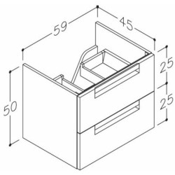 Praustuvo spintelė Kamė Evoke 60, nelson ąžuolo spalvos