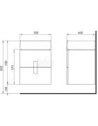 Spintelė praustuvui Geberit Kolo Twins, 50 cm, balta
