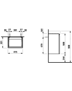 Spintelė praustuvui Laufen Pro S, grafito spalvos, su durelėmis