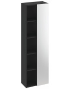 Spintelė Ido Elegant Mirror, aukšta, su veidrodžiu, juoda