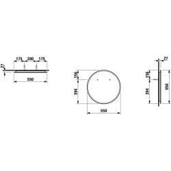 Veidrodis Laufen Frame 25, 55 cm skersmens