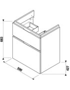 Spintelė praustuvui Jika Cubito Pure, su stalčiumi