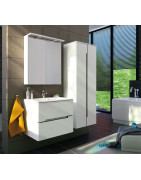 Praustuvo spintelė Oristo Silver, 50x144x35 cm, balta