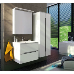 Praustuvo spintelė Oristo Silver, 50x144x35 cm, balta