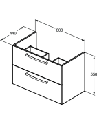 Praustuvo spintelė Ideal Standard Tempo, baltos spalvos