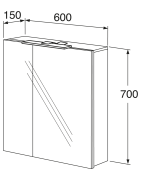 Spintelė Gustavsberg Nordic3, veidrodinė, soft-close, balta