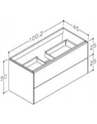 Praustuvo spintelė Kamė D-Line 100, pilkos matinės spalvos