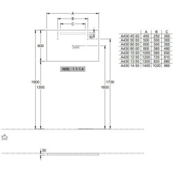 Veidrodis Villeroy&Boch More To See, 1000x600 mm, su apšvietimu