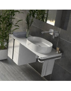 Praustuvo spintelė Ravak SD Balance 600, balta/grafitas