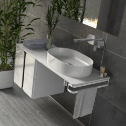 Praustuvo spintelė Ravak SD Balance 600, balta/grafitas