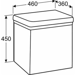 Pufas Ido Glow, baltas, su daiktadėže