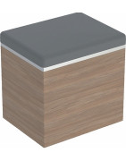 Pufas Ido Glow, šviesaus ąžuolo spalvos, su daiktadėže