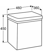 Pufas Ido Glow, šviesaus ąžuolo spalvos, su daiktadėže
