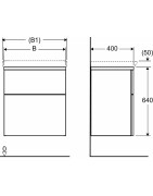Spintelė praustuvui Ido Glow Base, 60 cm, ąžuolo spalvos