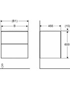 Spintelė praustuvui Ido Elegant, 60 cm, tamsiai pilka