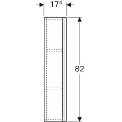 Spintelė Geberit Acanto, su 1 durelėmis, 45 cm, smėlio pilka