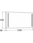 Veidrodis Ido Reflect, su LED apšvietimu, 120 cm