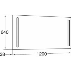Veidrodis Ido Reflect, su LED apšvietimu, 120 cm