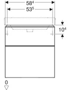 Spintelė Geberit Smyle Square, 60 cm, balta, su 2 stalčiais