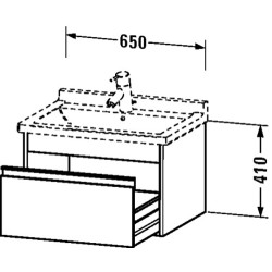 Spintelė praustuvui Duravit Ketho, matinė balta, 65 cm