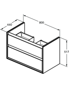 Praustuvo spintelė Ideal Standard Connect Air, balta