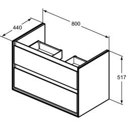 Praustuvo spintelė Ideal Standard Connect Air, balta