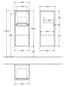 Ūkinė spintelė Villeroy&Boch Subway 2.0, balintas medis