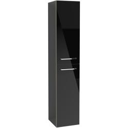Ūkinė spintelė Villeroy&Boch Avento, blizgi juoda, 176 cm