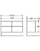 Spintelė praustuvui Ido Elegant, 120 cm, balta