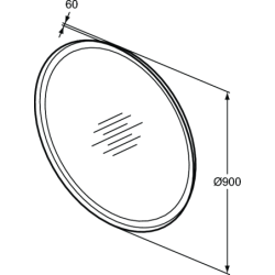 Veidrodis Ideal Standard Conca, su LED apšvietimu, 900 mm