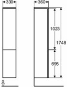 Aukšta spintelė Ido Glow, šviesaus ąžuolo spalvos