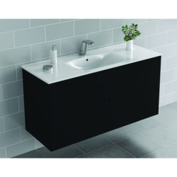 Spintelė praustuvui Ido Elegant, 120 cm, matinė juoda