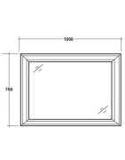 Veidrodis Olympia Impero, 100x70 cm