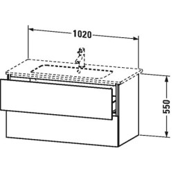 Spintelė praustuvui Duravit L-Cube, ąžuolas, 102 cm