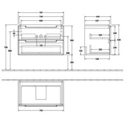 Praustuvo spintelė Villeroy&Boch Subway 2.0, blizgi balta