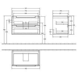 Praustuvo spintelė Villeroy&Boch Subway 2.0, blizgi pilka