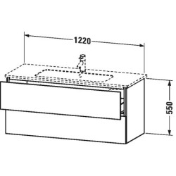 Spintelė praustuvui Duravit L-Cube, ąžuolas, 122 cm