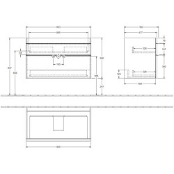 Spintelė praustuvui Villeroy&Boch Venticello, baltas stiklas