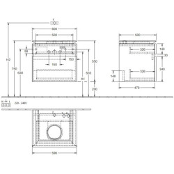 Spintelė praustuvui Villeroy&Boch Legato, matinė balta
