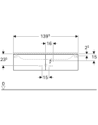 Spintelė praustuvui Geberit Xeno2, smėlio pilka, su 2 stalčiais