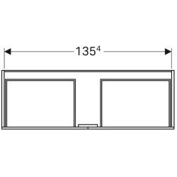 Spintelė praustuvui Geberit Xeno2, smėlio pilka, su 2 stalčiais