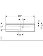 Spintelė praustuvui Geberit Xeno2, pilko ąžuolo spalvos