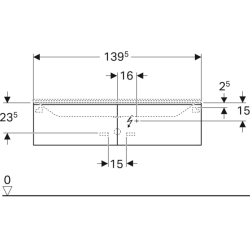 Spintelė praustuvui Geberit Xeno2, pilko ąžuolo spalvos
