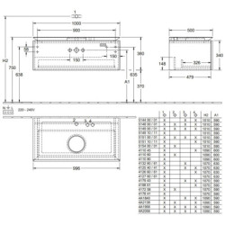 Spintelė Villeroy&Boch Legato, 1000x380 mm, matinė balta