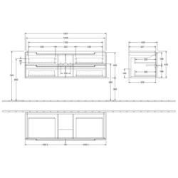 Spintelė praustuvui Villeroy&Boch Subway 2.0, blizgi balta