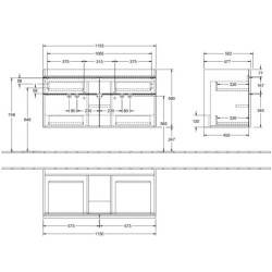 Spintelė praustuvui Villeroy&Boch Venticello, balintas medis
