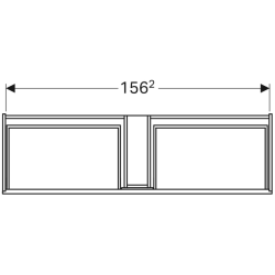 Spintelė praustuvui Geberit Xeno2, smėlio pilka, su 2 stalčiais