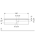 Spintelė praustuvui Geberit Xeno2, smėlio pilka, su 2 stalčiais