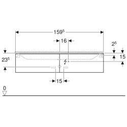 Spintelė praustuvui Geberit Xeno2, smėlio pilka, su 2 stalčiais